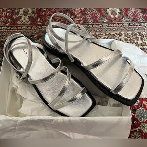 Maguire silver strappy sandals